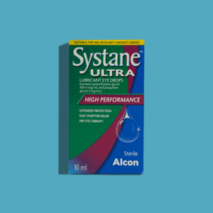 Systane High Performance Eye Drops, good for those with soft contact lenses